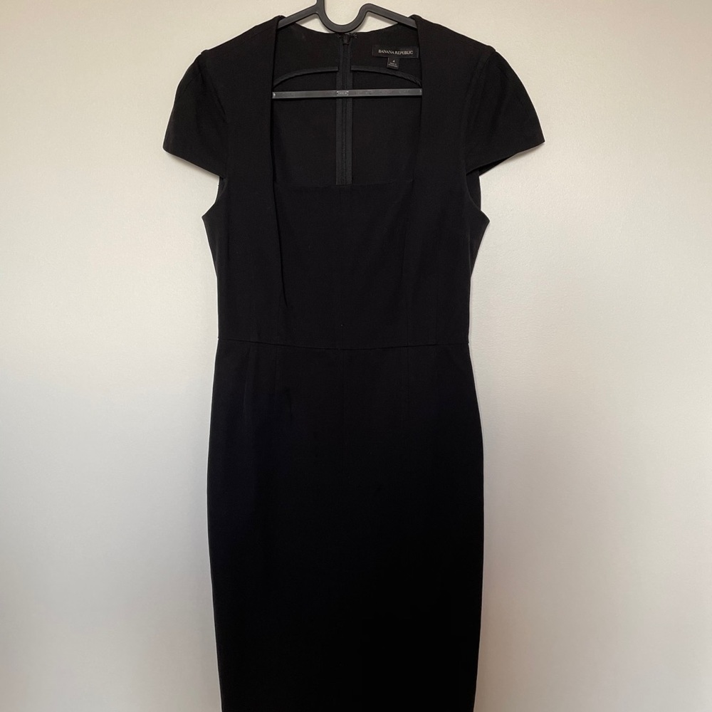 Banana Republic Black Sloan Sheath Dress